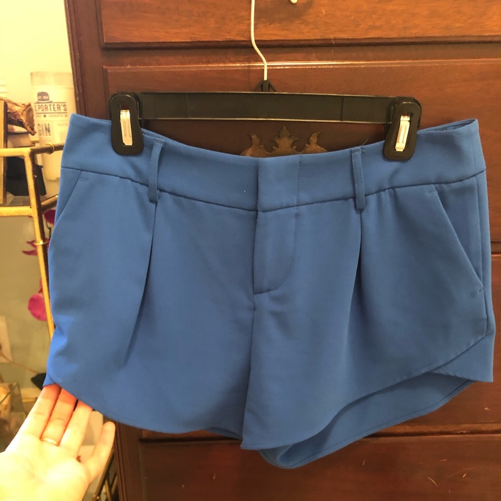 Alice + Olivia blue high waisted shorts